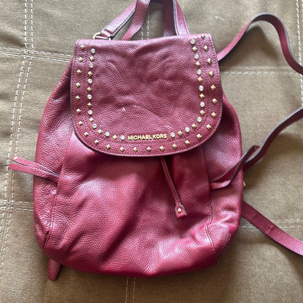 Michael Kors Riley mulberry lg backpack